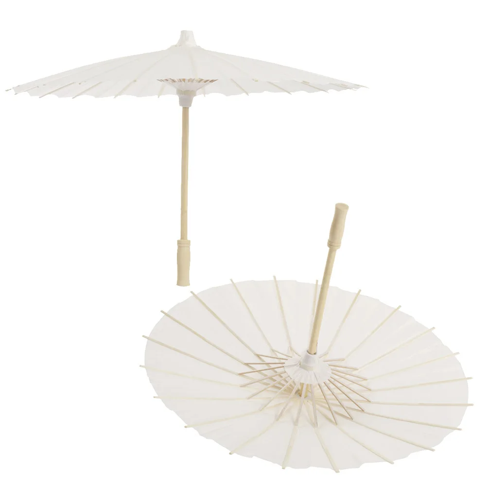 

40Cm White Paper Parasol Diy Craft Performance Umbrella Party Wedding Decorations Bedroom Living Room Decoration Event