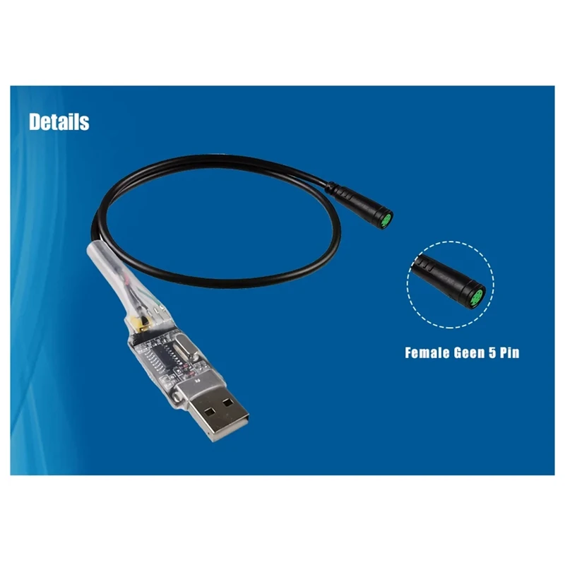 For Bafang USB Programming Cable Ebike For 8Fun BBS BBSHD Mid Drive Motor Programmed Cable 5PIN For Electric Bicycle