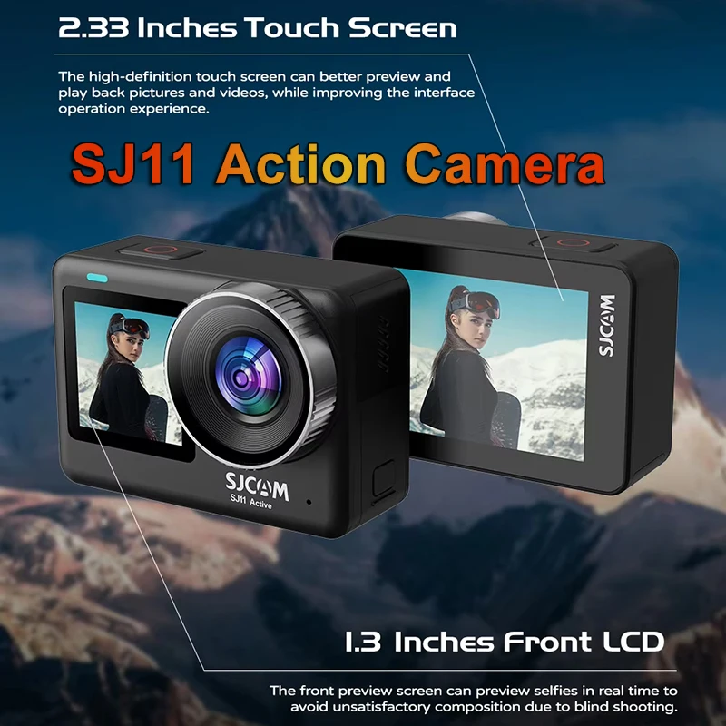Cámara de Acción 4K 154° Gran Angular con Estabilización 6 Ejes y Pantalla Táctil