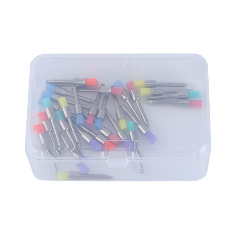

100pcs Mixed Color Nylon Brushes Flat Dental Polishing Polisher Brush