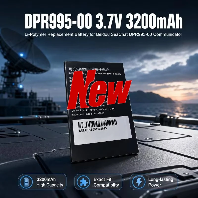 DPR995-00 3.7V 3200mAh Li-Polymer Replacement Battery For Beidou SeaChat DPR995-00 Satellite Communicator GPS Locator Tracker