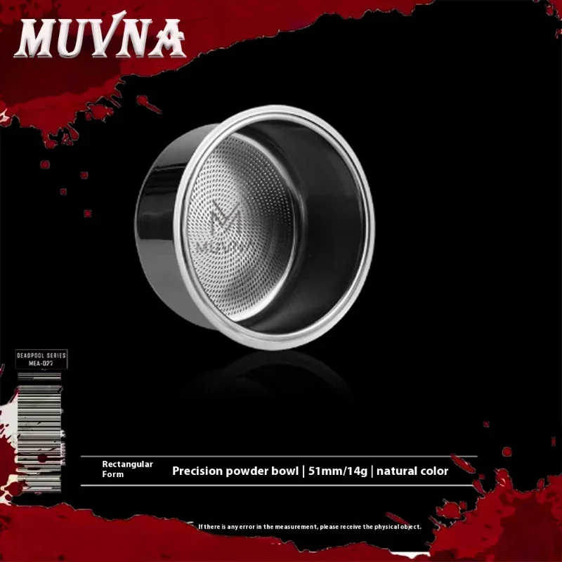 

MUVNA Coffee Espresso Filter Baskets Precision M-055 51/53/58mm Coffee Machine Handle Extraction Powder Bowl 18/20/22g Accessory