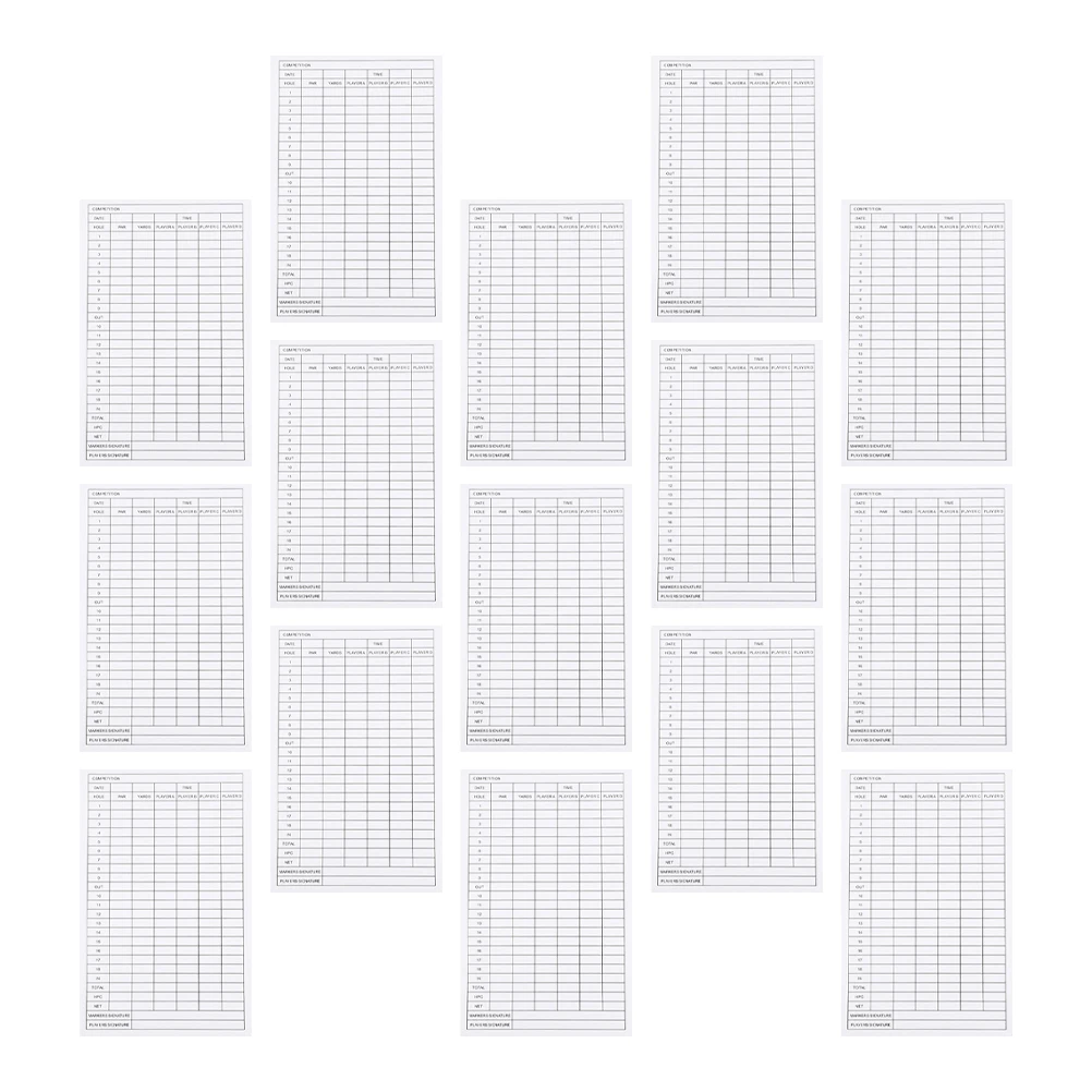 

40 Pcs Golf Scorecard Golfs Cards Coated Paper Scorecards Indicator Convenient Competition Holder
