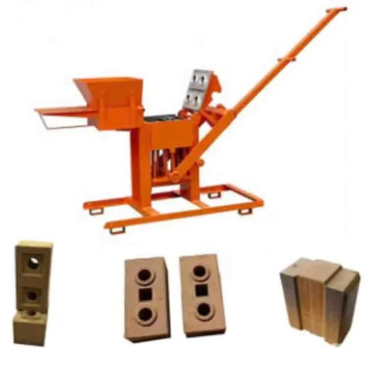 2-40 Interlocking clay pressed brick machine manual compressed earth block making machine and mud brick machine