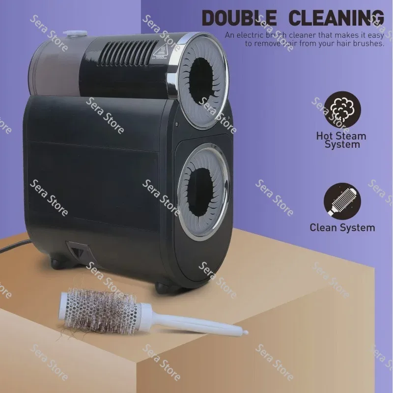 New Project Design Salon Barber Electric Hair Round Brush Cleaner Steamer Belt Portable Professional Cleaning Brush