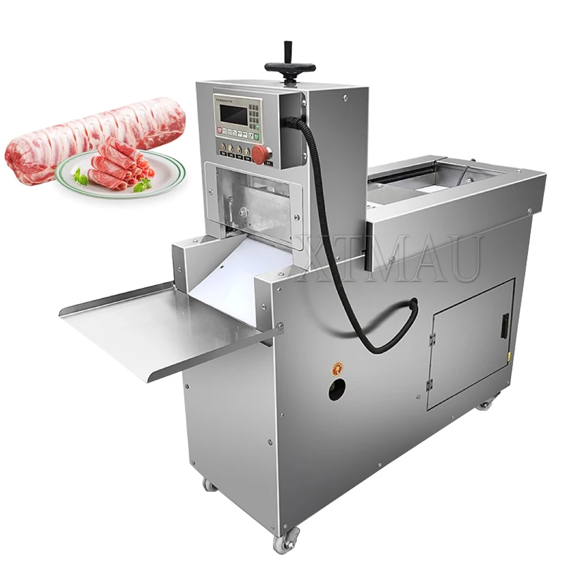 

Stainless Steel Full Automatic Beef Mutton Bacon Slicer Frozen Lamb Meat Rolll Cutting Slicing Machine