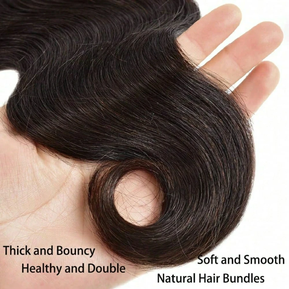 30 32 بوصة لون الشوكولاته الجسم موجة حزم الشعر البشري البرازيلي 10A حزم الشعر الخام 100% الشعر البشري 3/4 حزم للنساء