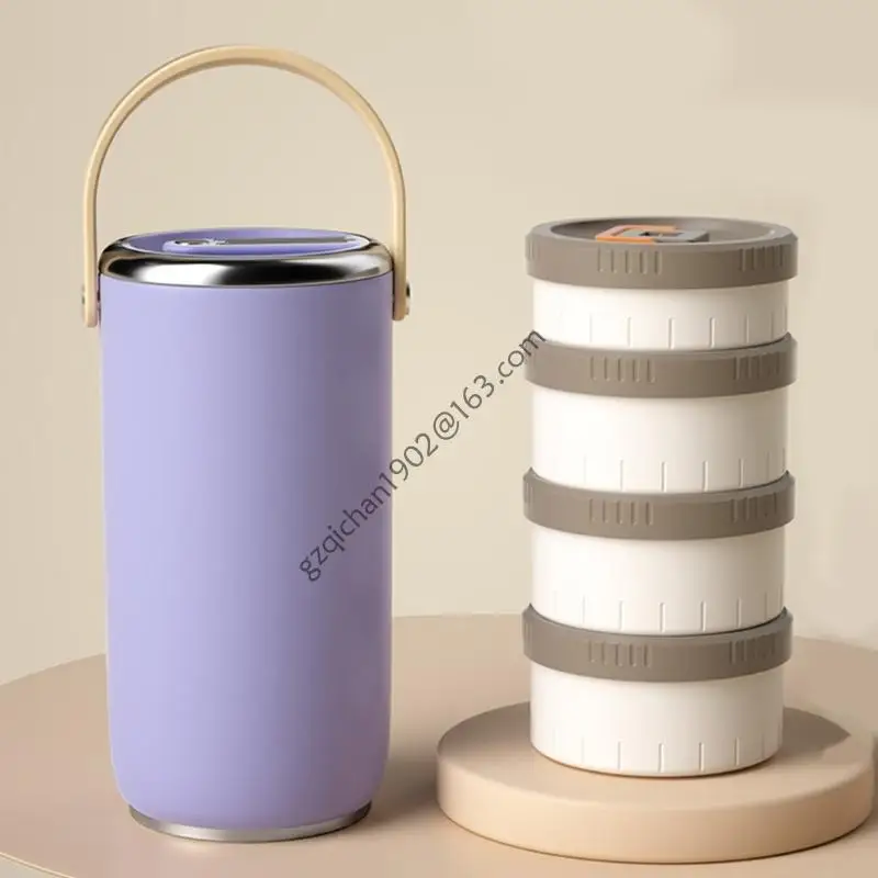 

X7AB Stainless Steel Vacuums Insulated Jar Leak Proof Stackable Bentos Lunch Box