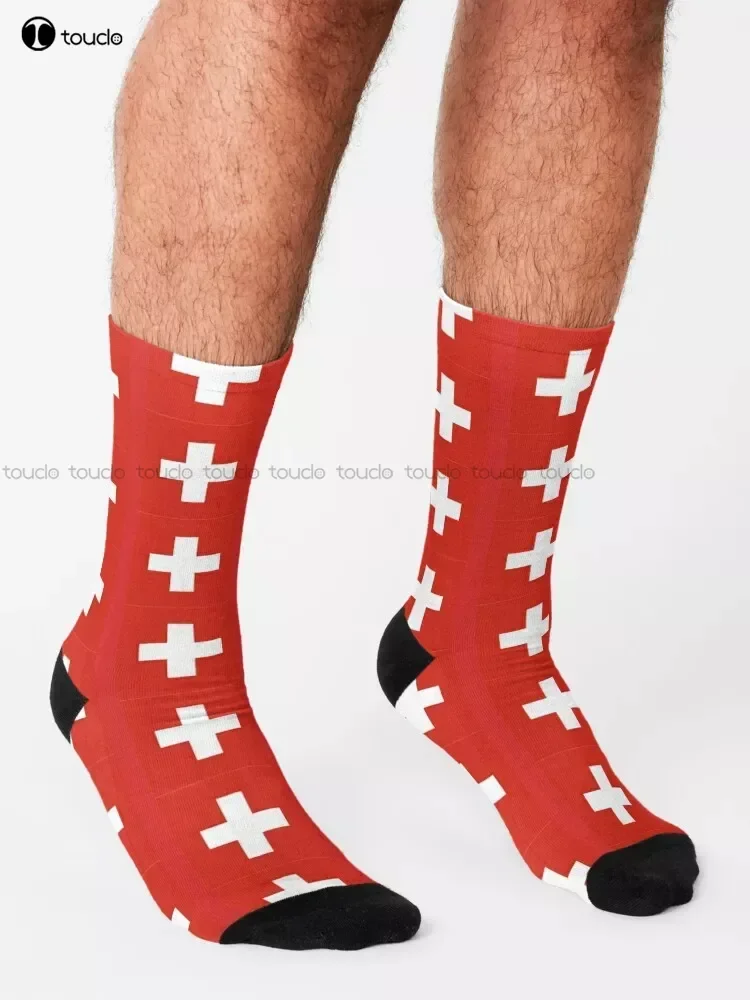 Calcetines De La Bandera Suiza Calcetines Personalizados Personalizados Unisex Adulto Adolescente Jóvenes Calcetines 360 °   Ropa de calle de regalo personalizada con impresión digital