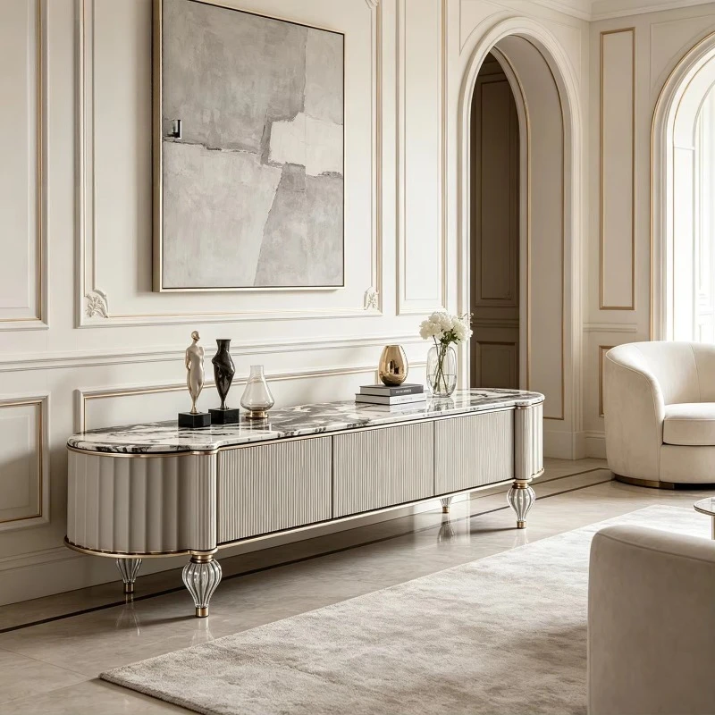 Modern metal leg slate coffee table with minimalist design, suitable for luxurious living and dining areas