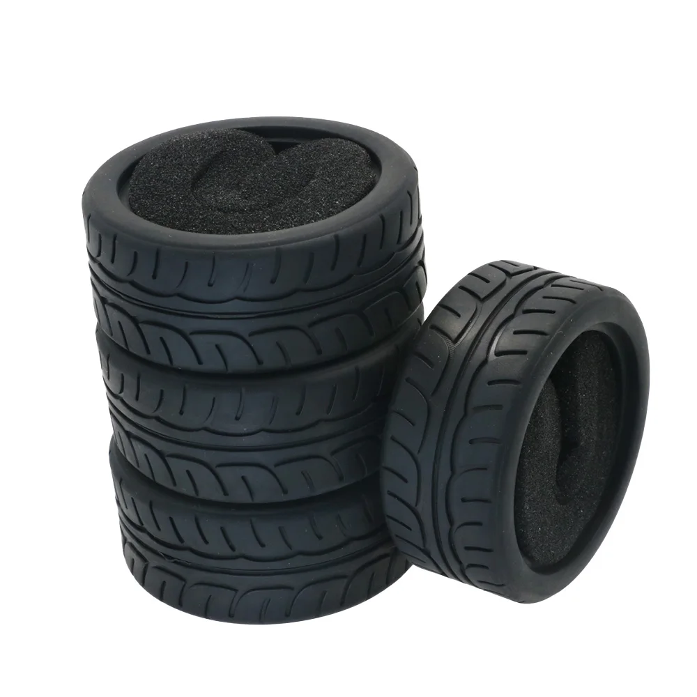 4pcs 1/10 On-Road Car Soft Tires 65MM High Grip Rubber Tyre Hot Melt Tire For HSP Tamiya HPI Kyosho 94122 RS4 D5 TT02 FW06 - view 5