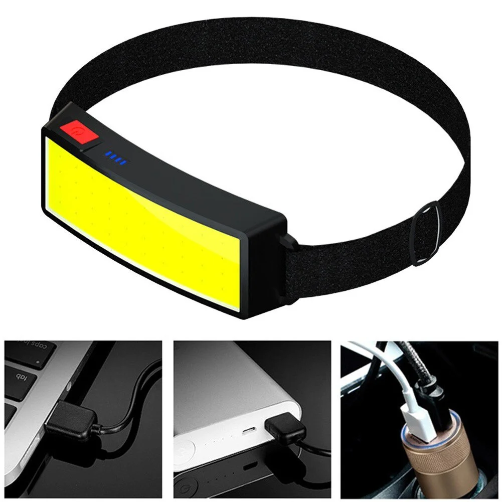 USB COB Soft Lighting Headlamp USB Rechargeable Fishing Lamp Outdoor Camping Head-mounted Headlamp