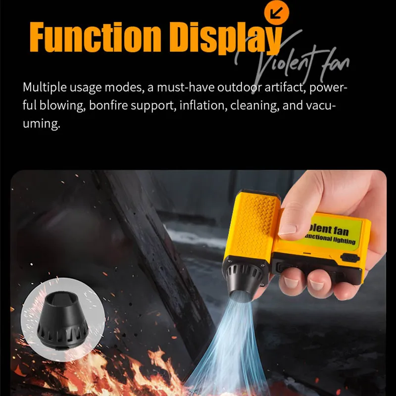 130000 دورة في الدقيقة منفاخ الهواء الكهربائي المحمول فرش السيارات توربو جت مروحة عنيفة قابلة للشحن منفاخ غبار قوي للسيارة والمنزل