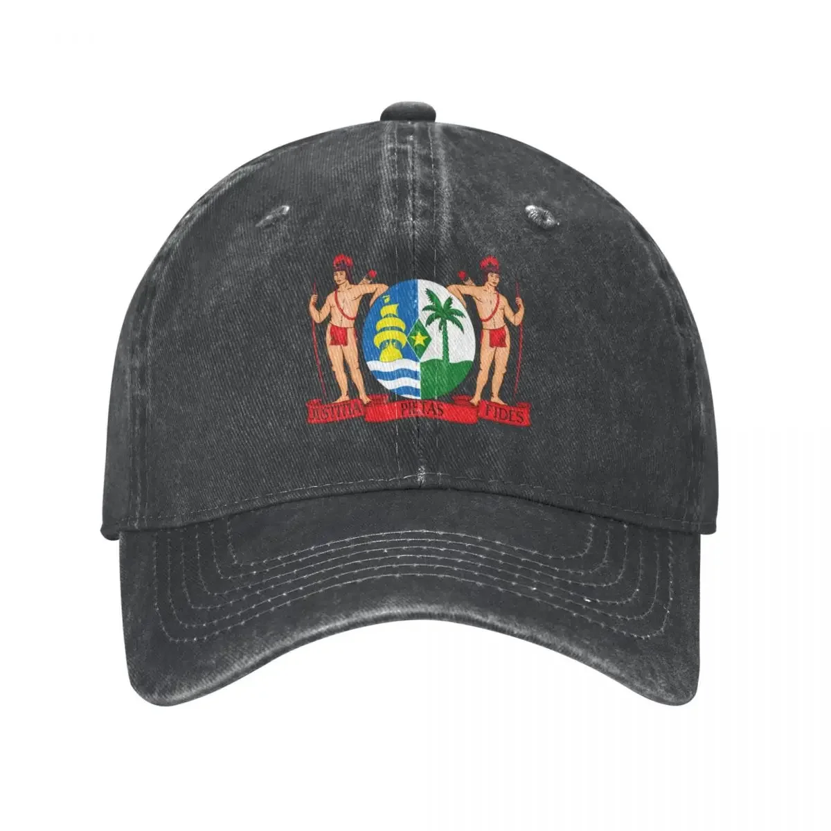 Coat Of Arms Of Suriname Baseball Cap Tennis Hot Sale Washed Hip Hop Hats Unisex Fitted Print Washed Snapback Cap