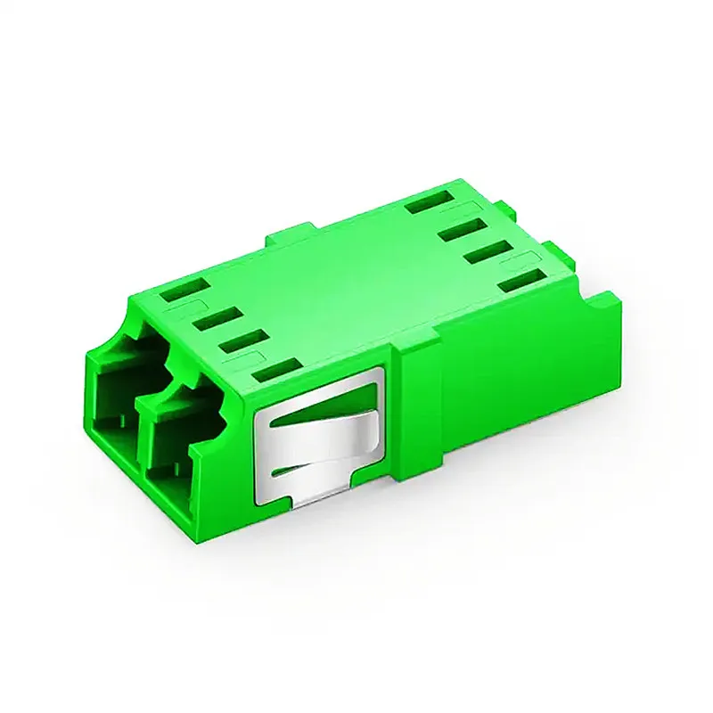 LC APC to LC APC Duplex OS2 Single Mode SC Footprint Plastic Fiber Optic Adapter/Coupler without Flange