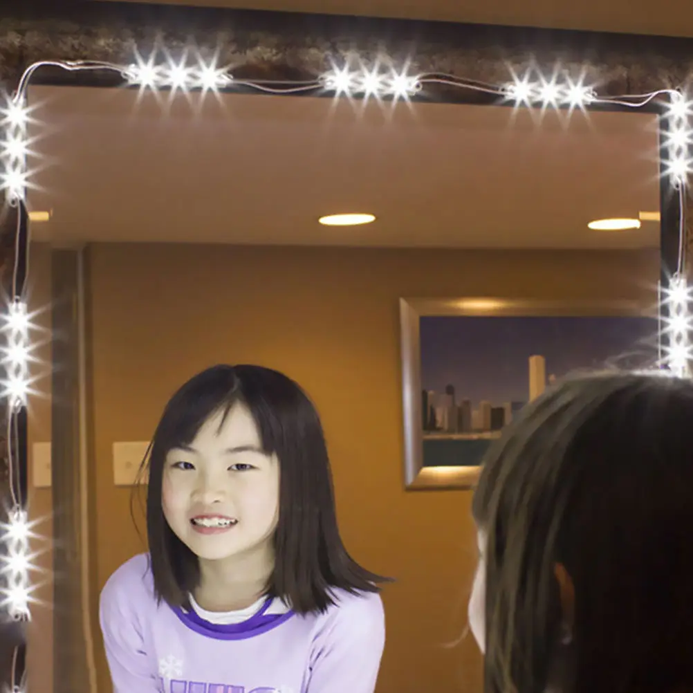 1Set LED Makeup Mirror Lights Strip Vanity Lights for Bathroom Mirror Front Lighting No Assembly Required Easy Install
