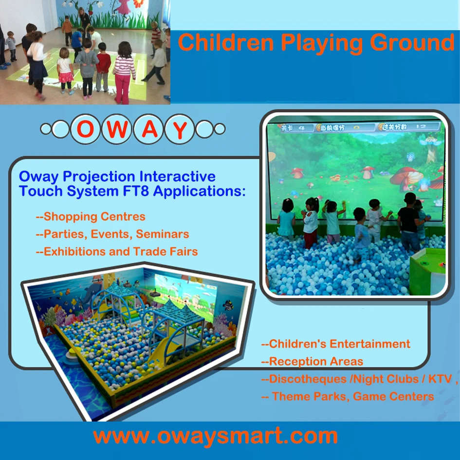 Muti Touch 100 Points Finger Touch Interactive Whiteboard for Education,Conference, Entertainment 3D Effects Wall Floor Games
