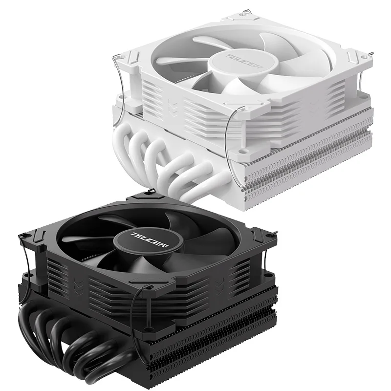 TEUCER-enfriador de CPU de presión baja, 55mm, perfil bajo, 6 tubos de calor, ventilador PWM de 92mm, LGA115x/1200/1700/AM4/AM5 ITX, minicargador de aire