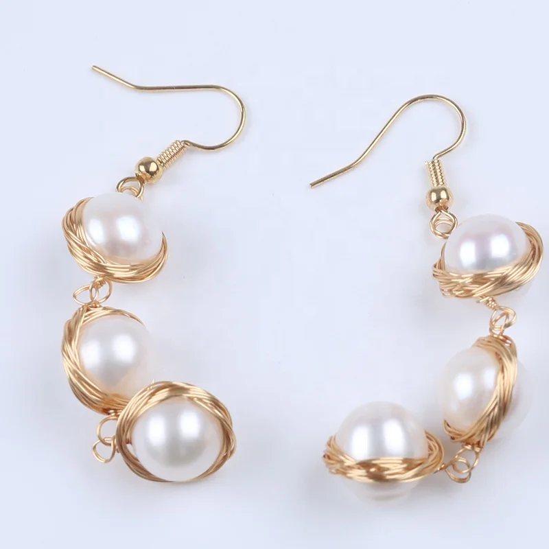 Latest Price Freshwater Potato Freshwater Pearls Women Fashion Fine Jewelry Earrings