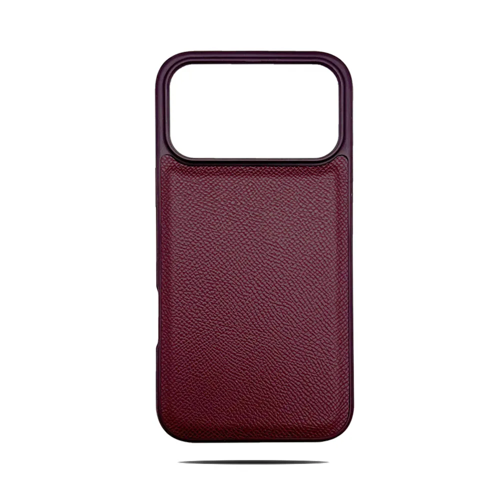 

Ins Popular Magnetic Epsom Texture Phone Case Wireless Charging Shockproof Protective Shell For iPhone 16 17 Pro Max
