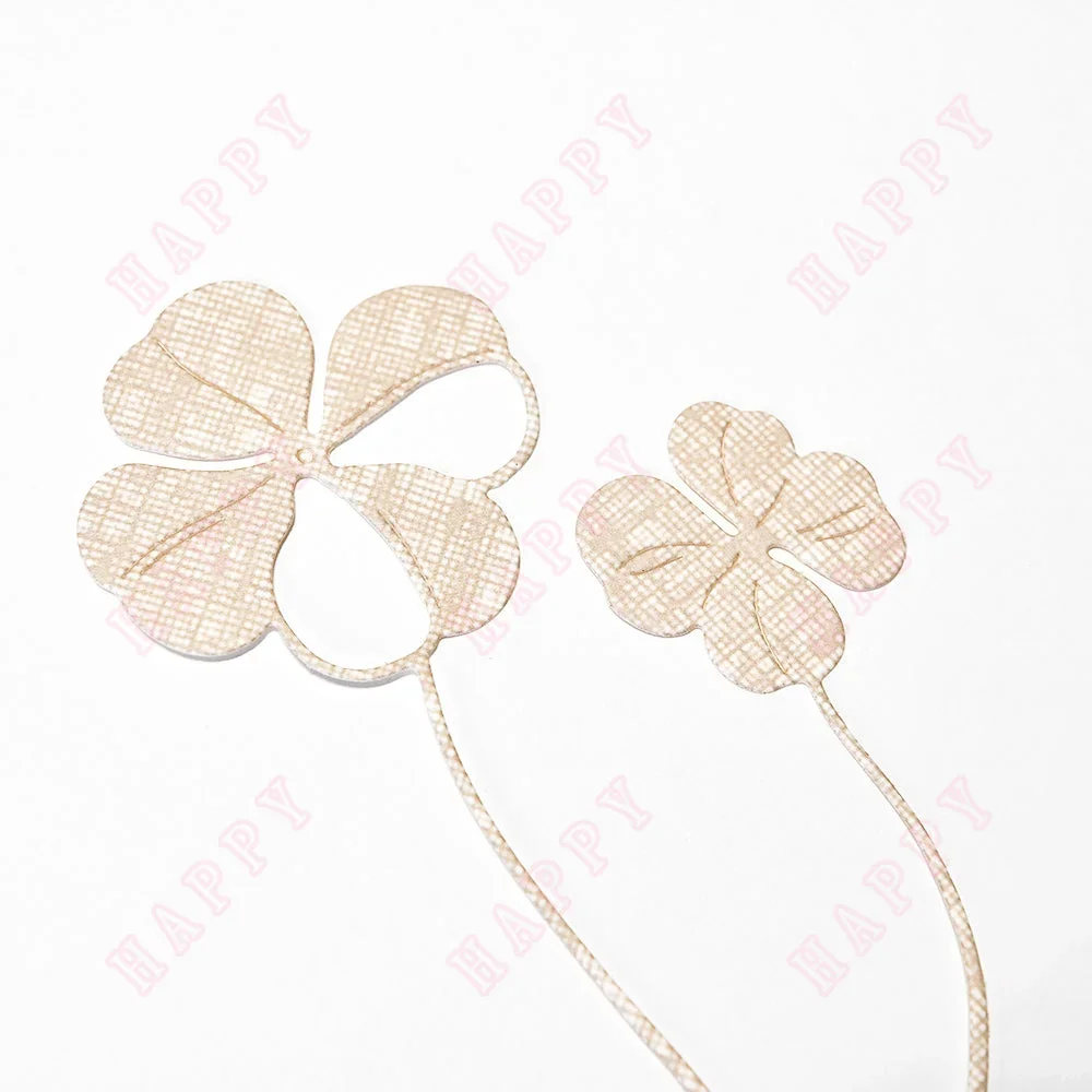 Lucky Clover Set Negative Metal Craft Cutting Dies DIY Scrapbooking Paper Diary Decoration Handmade 2024 Embossing Template New