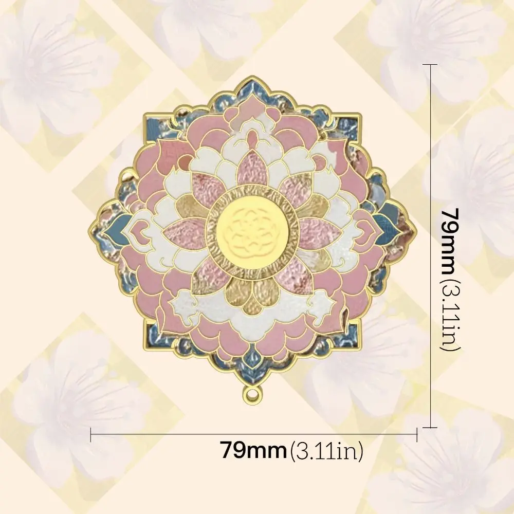 Dunhuang Exquisiter chinesischer Stil Spiegel Kupfer Quaste 3D Blume Make-up Spiegel Runde Form Make-up-Tool Kosmetikspiegel Geschenk