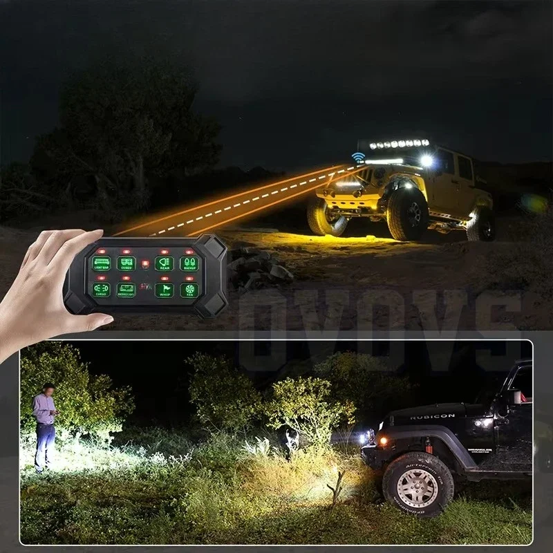 Wireless control 8 sets of switch panel frequency truck all terrain vehicle boat off-road vehicle caravan lighting mode