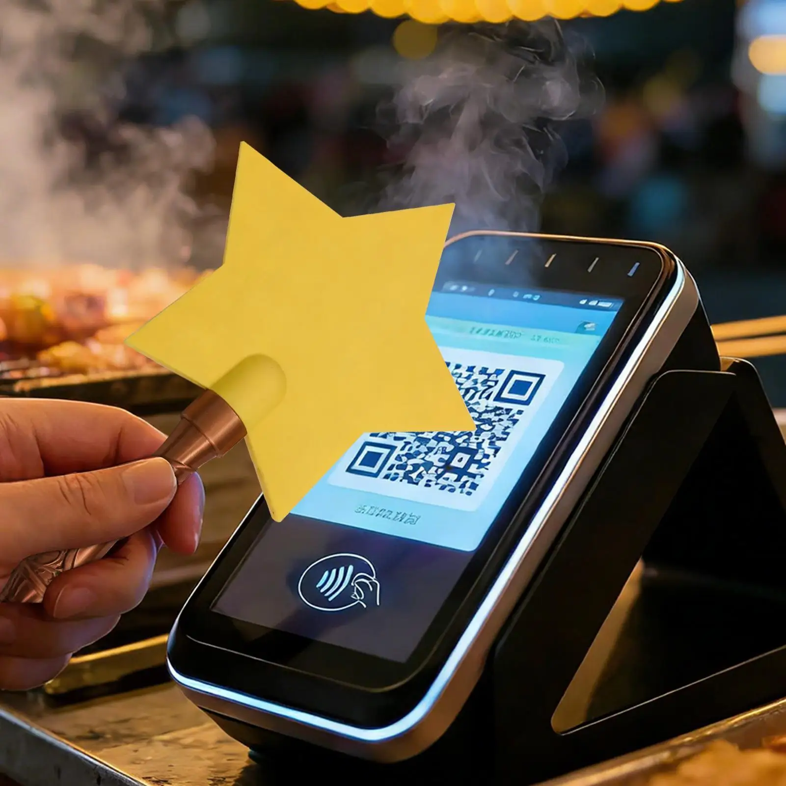 Credit Card Wand, 3D Printed Credit Card Magic Wand Star-Shaped Magic Wand Contactless Payment Card Holder Credit Card Wand