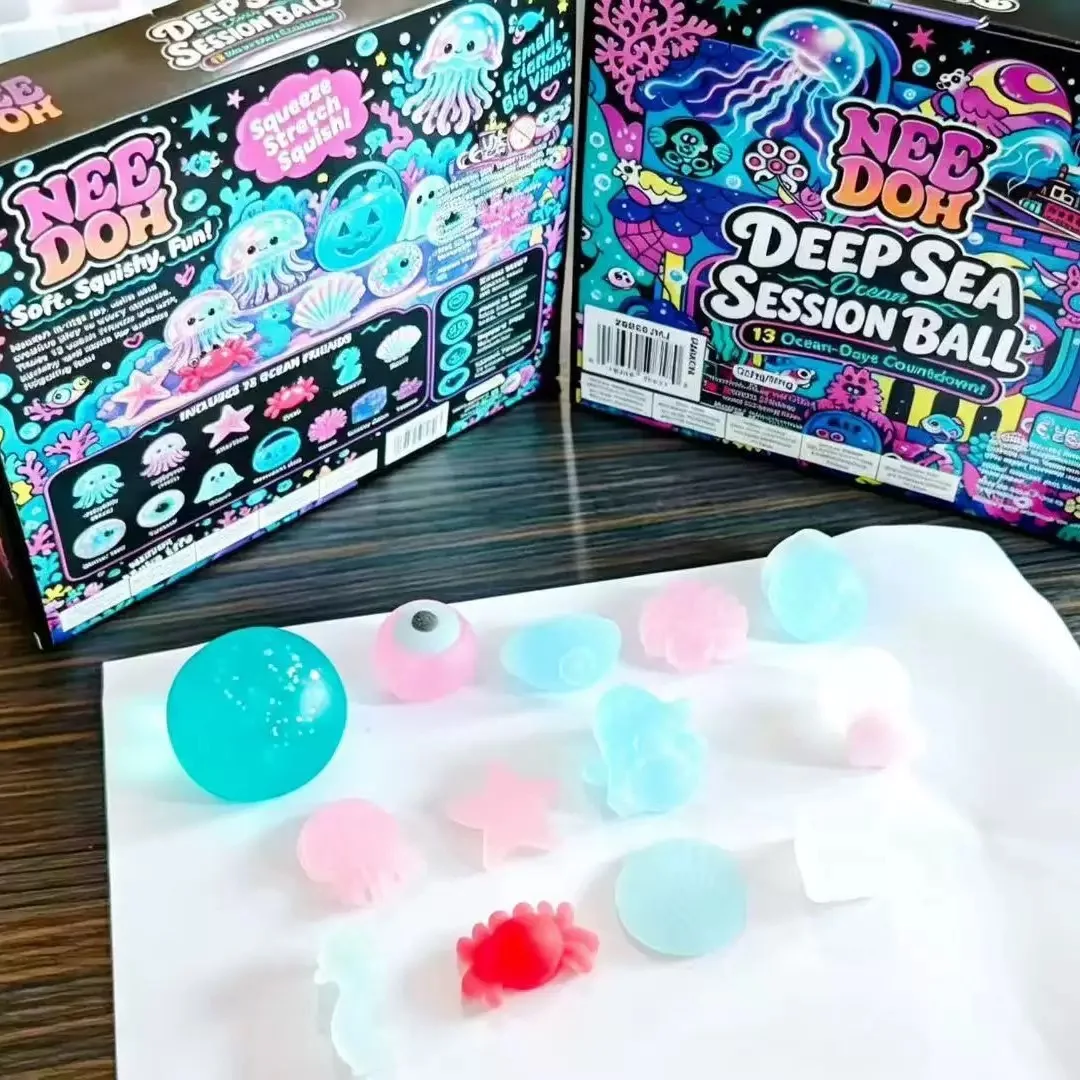 hot NeeDoh Advent Calendar,3D PVC Fidget Toy,Christmas Surprise Box,Stress Relief Toy for Adult CollectorsOcean Limited Edition