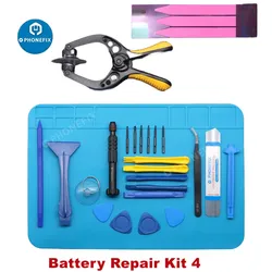 Analyste d'outils de réparation de téléphone professionnels, pince d'ouverture d'écran LCD, tournevis, ventouse, coussin isolant pour iPhone 13, 14, 15, Promax