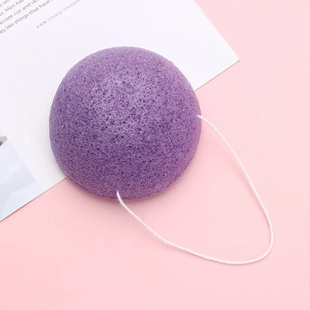 Fiber Material Soft Texture Face Wash Puff Face Wash Cleaning Sponge Facial Cleansing Exfoliator Konjac Cleaning Sponge For 1PC