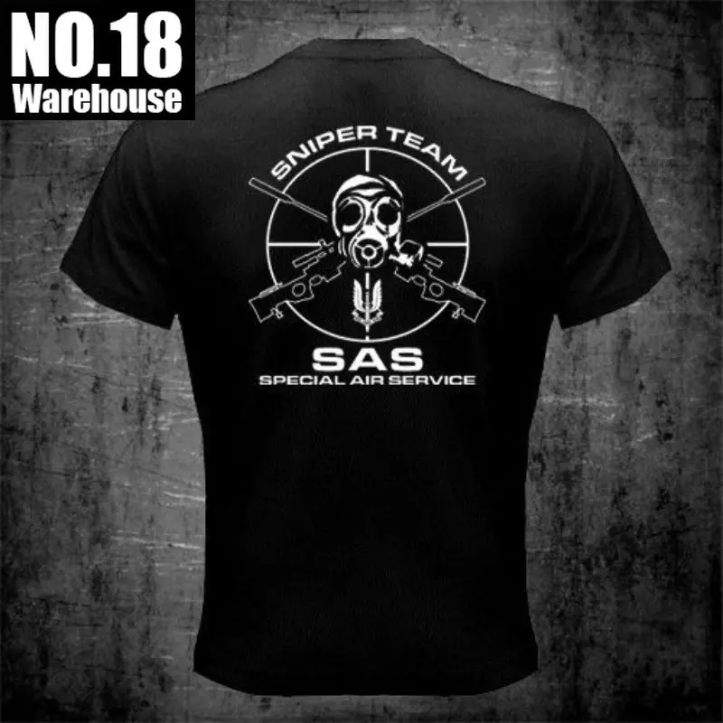 Military SAS Sniper Men Tshirt Sniper Shirt Army T Shirt for Man Special Military Operations Short Sleeve Casual Male Summer Tee