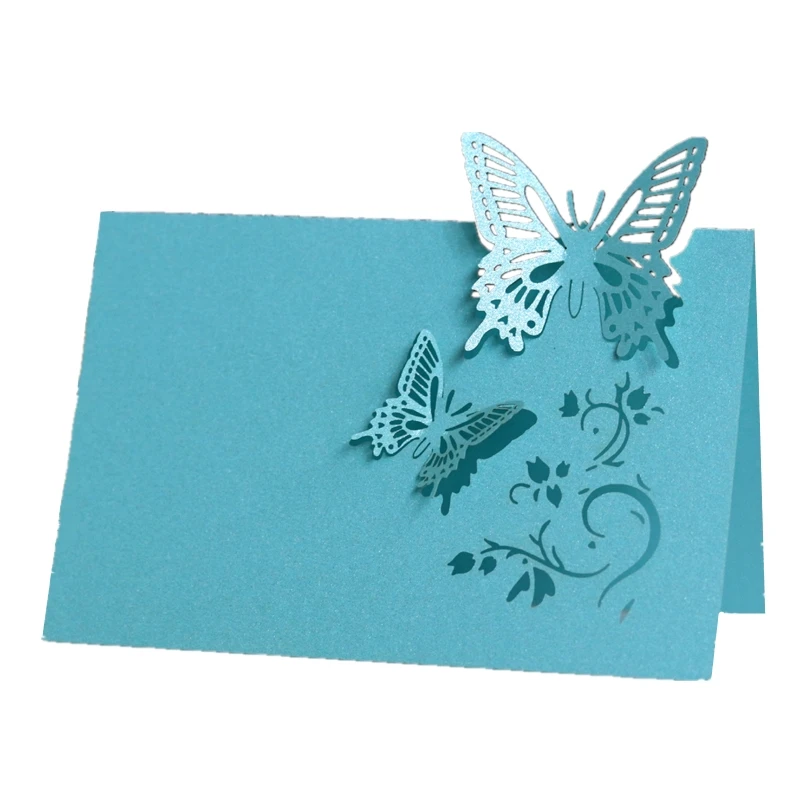 Stand-up Butterfly Place Cards Wholesale Colorful Wedding Seat Sign Reception Table Card for Business Meeting Theme Party Decor