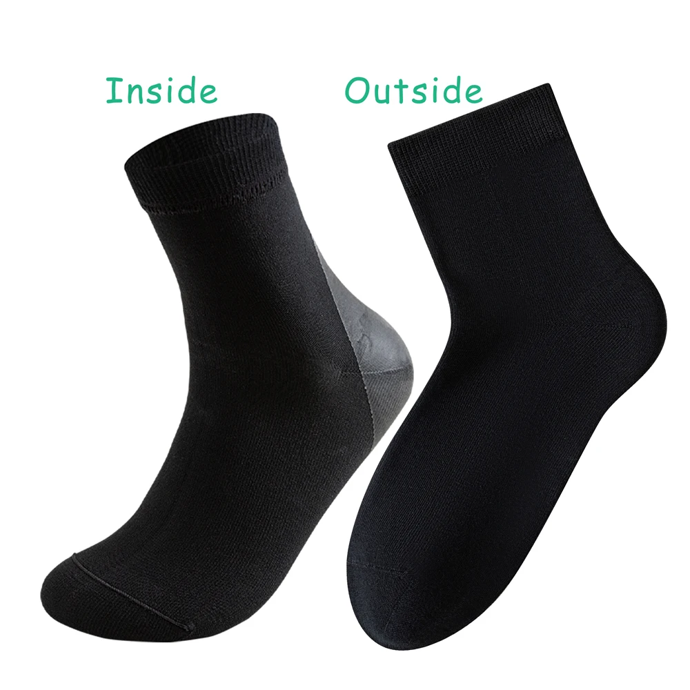 1/3 Paar feuchtigkeitsspendende Socken für Frauen, rissige Fersenbehandlung mit Rosenöl, weichmachende Pflege, Silikongel-Pad, Baumwoll-Crew-Socken – Detail 5