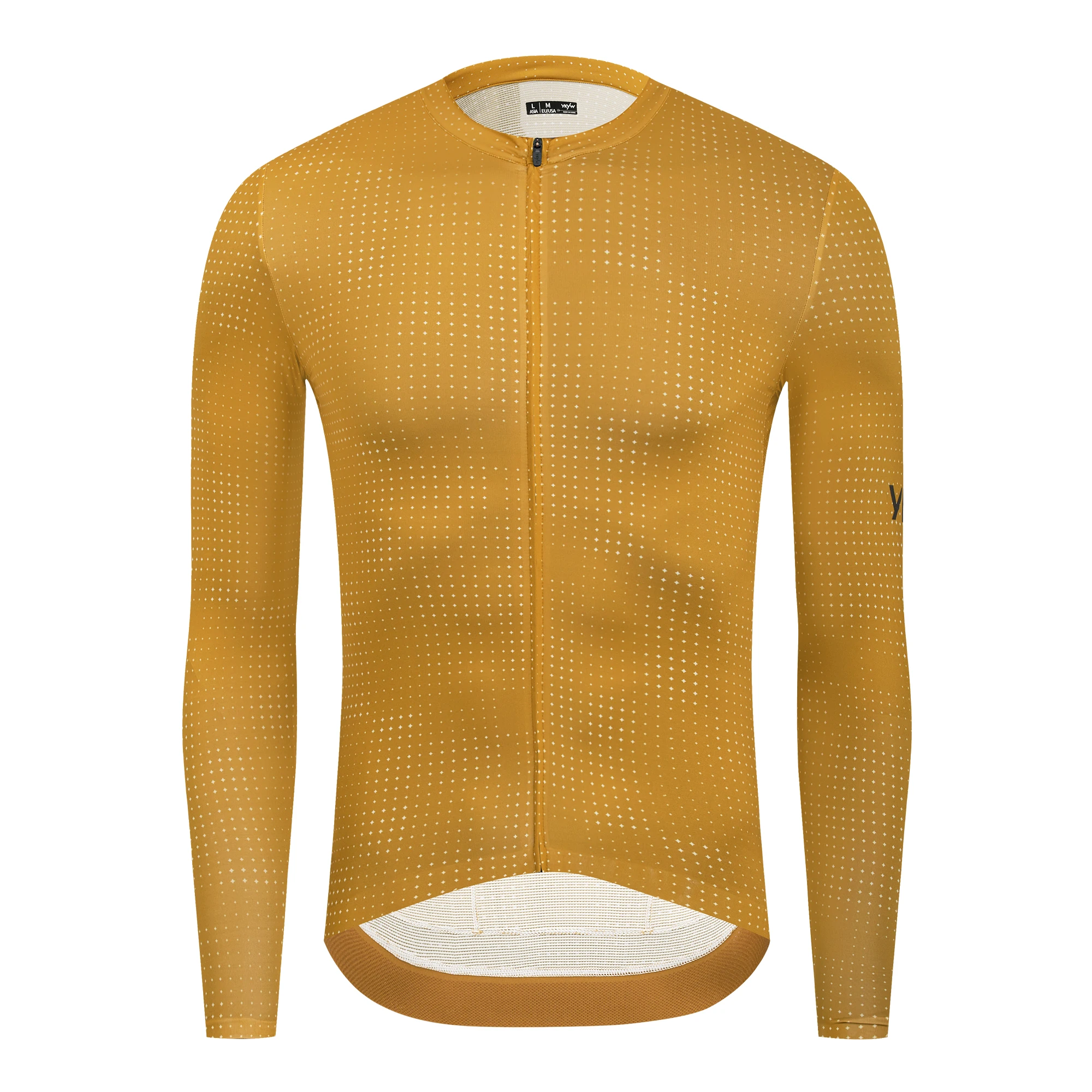 YKYWBIKE Herren Nahtloses Langarm-Radtrikot UPF 50+ Atmungsaktiv Schnelltrocknend MTB-Fahrradshirt Rennrad-Oberteil für Frühling Herbst – Detail 5