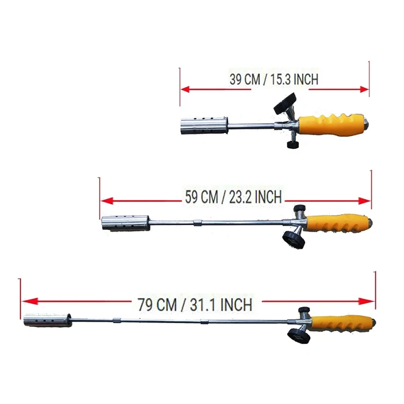Outdoor BBQ Flamethrower Camping Portable Welding Gas Torch Flame Gun Butane Burner Grass Remove Tool Welding Equipment