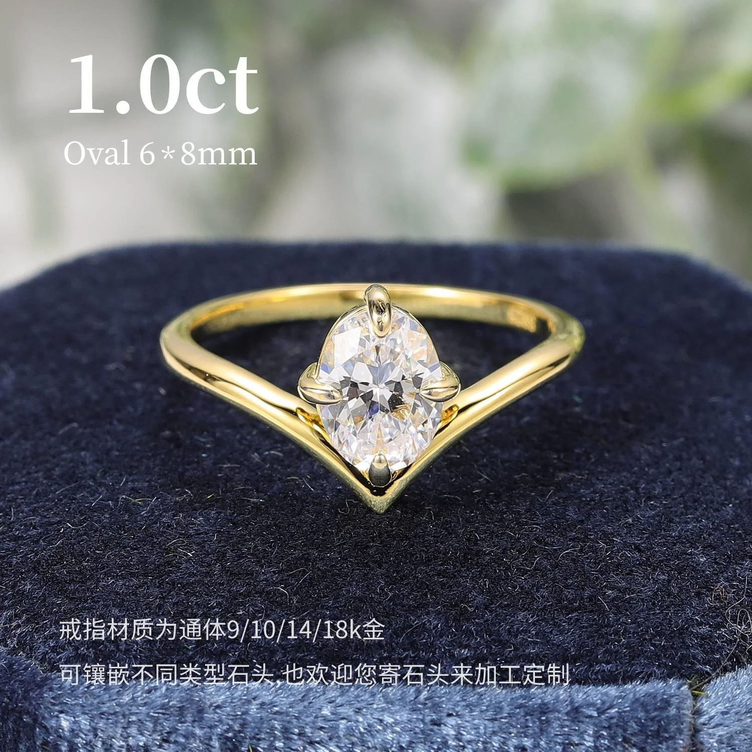 

genuine Luxury brand real jewels Small Fresh ins Wind Moissanite Decorated Hand Shaped All Over 10/14/18k White Rose Gold Ring h