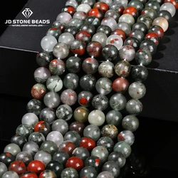 Natural Stone Africa Blood Jasper Beads Round Loose Spacer 4 6 8 10mm For Jewelry Making Diy Necklace Bracelet Accessory