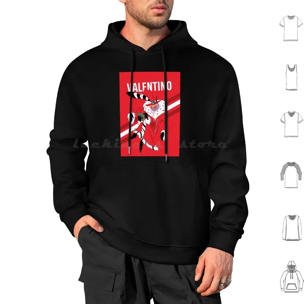 Hoodies Long Sleeve Angel Dust Hazbin Helluva Fanart Vox Happy Hotel Alastor Radio Demon Verosika Mayday Hotel Hazbin