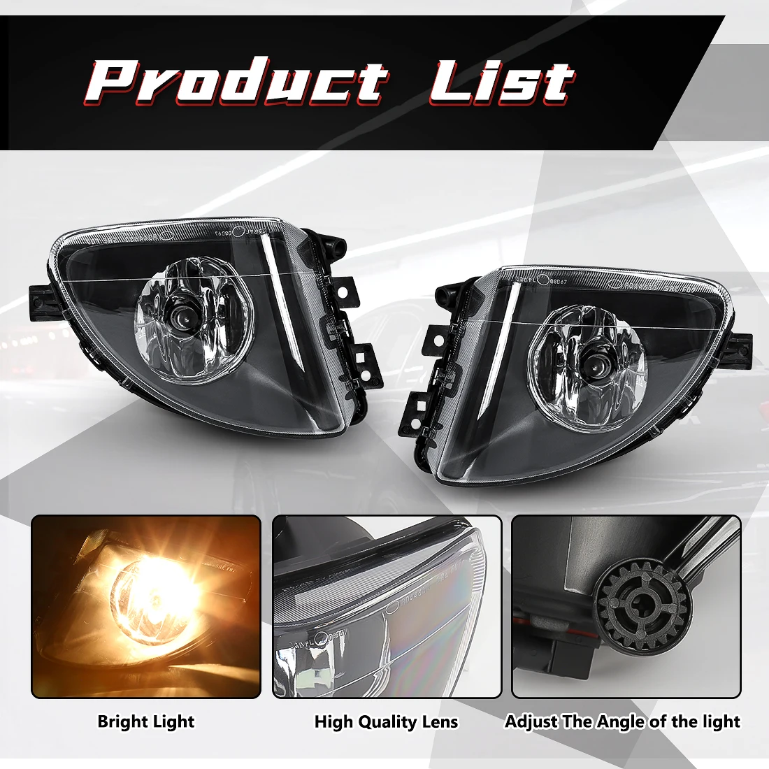 Halogen Fog Light Assembly For BMW F10 F18 5 Series 2010-2014 Front Bumper Lamp PN 63177216886 63177216887