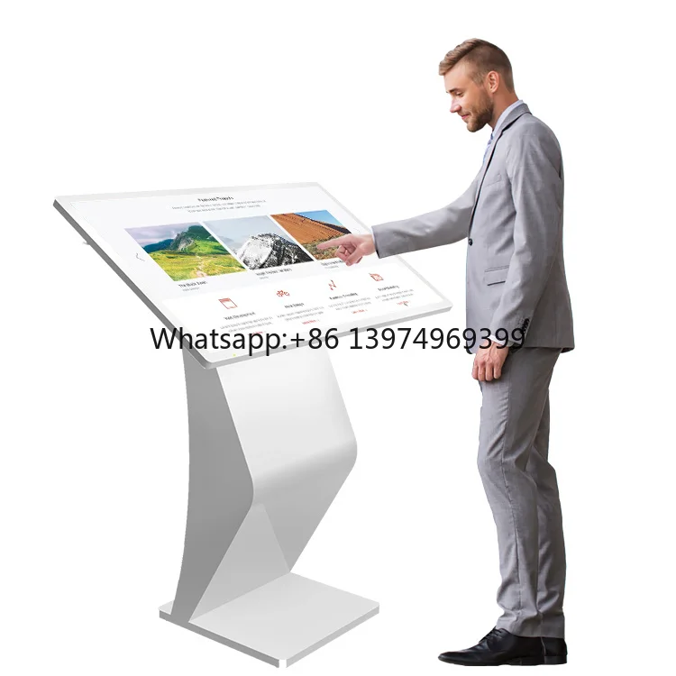 32 43 50 55 65inch  LCD HD Display All in One Floor Stand Android Kiosk Touch Screen Interactive Kiosk