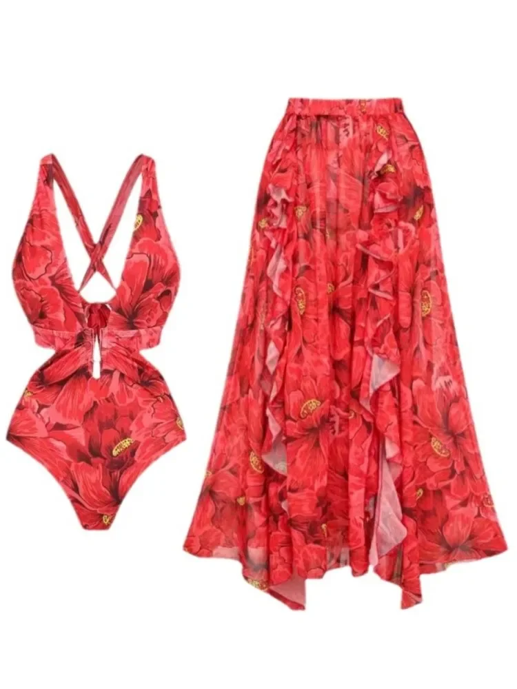 Traje de baño Vintage para mujer, traje de baño de una pieza, Bikini de lujo, vestido de playa sin espalda, traje de baño de diseñador, ropa de Surf de verano, ropa de playa