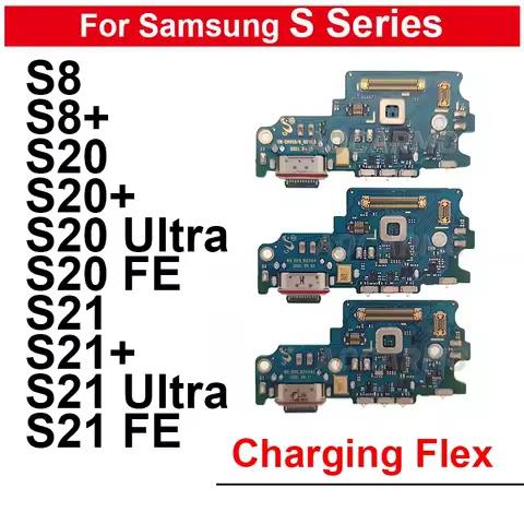 For Samsung Galaxy S8 S20 FE S21 Plus Ultra S8 Plus S20+ S21FE 5G USB Charging Dock Charger Port With Mic Repair Part