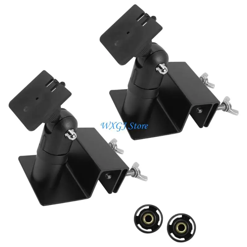 37JE Bracket for Security Cameras or Panels with Ball Head Positioning, Two Piece Mount for Outdoor Railing