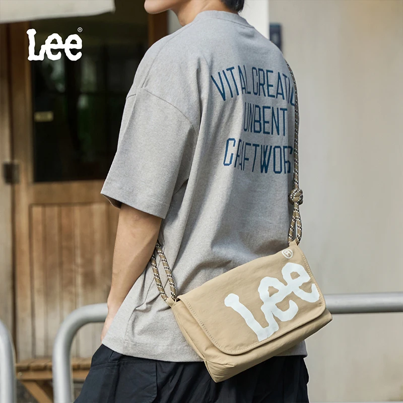 

LEE стильная женская и мужская дорожная сумка через плечо для школьных подростков, сумка-мессенджер для студентов, большая сумка через плечо унисекс, брендовая сумка на молнии