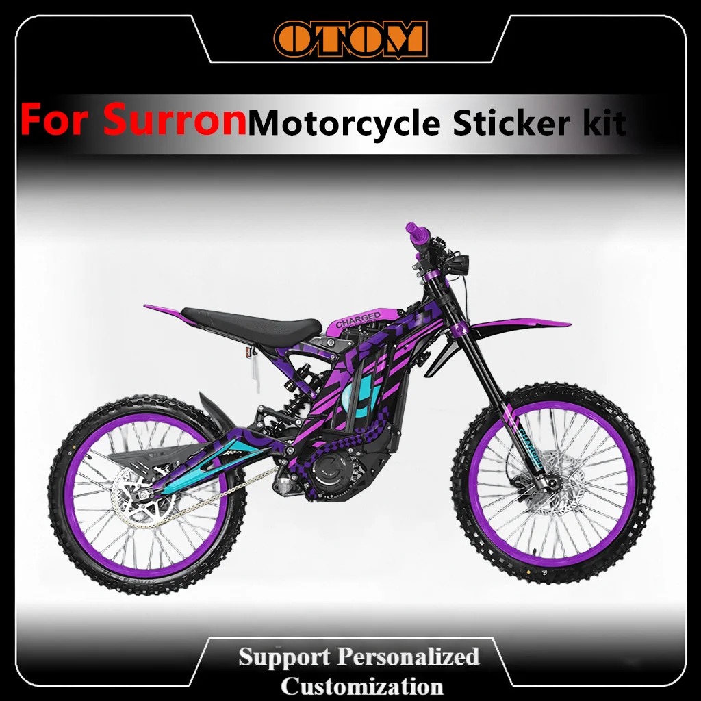 

OTOM Мотокросс Настроить полные графические наклейки для SURRON Light Bee X S 2022-2025 Хромированный голографический гравийный набор наклеек