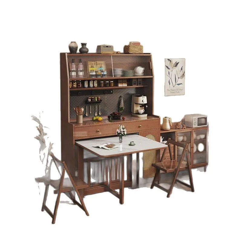 

Боковой шкаф-тумба 2025: Новый складной обеденный стол, интегрированный многофункциональный шкаф для дома и малогабаритных квартир