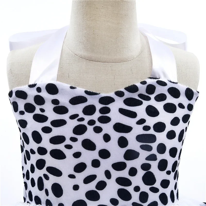 Dalmatian Dog Tutu Dress LED Light for Baby Girls Spotted Animal Halloween Costume Toddler Puppy Dresses Up Outfit for Child 10T