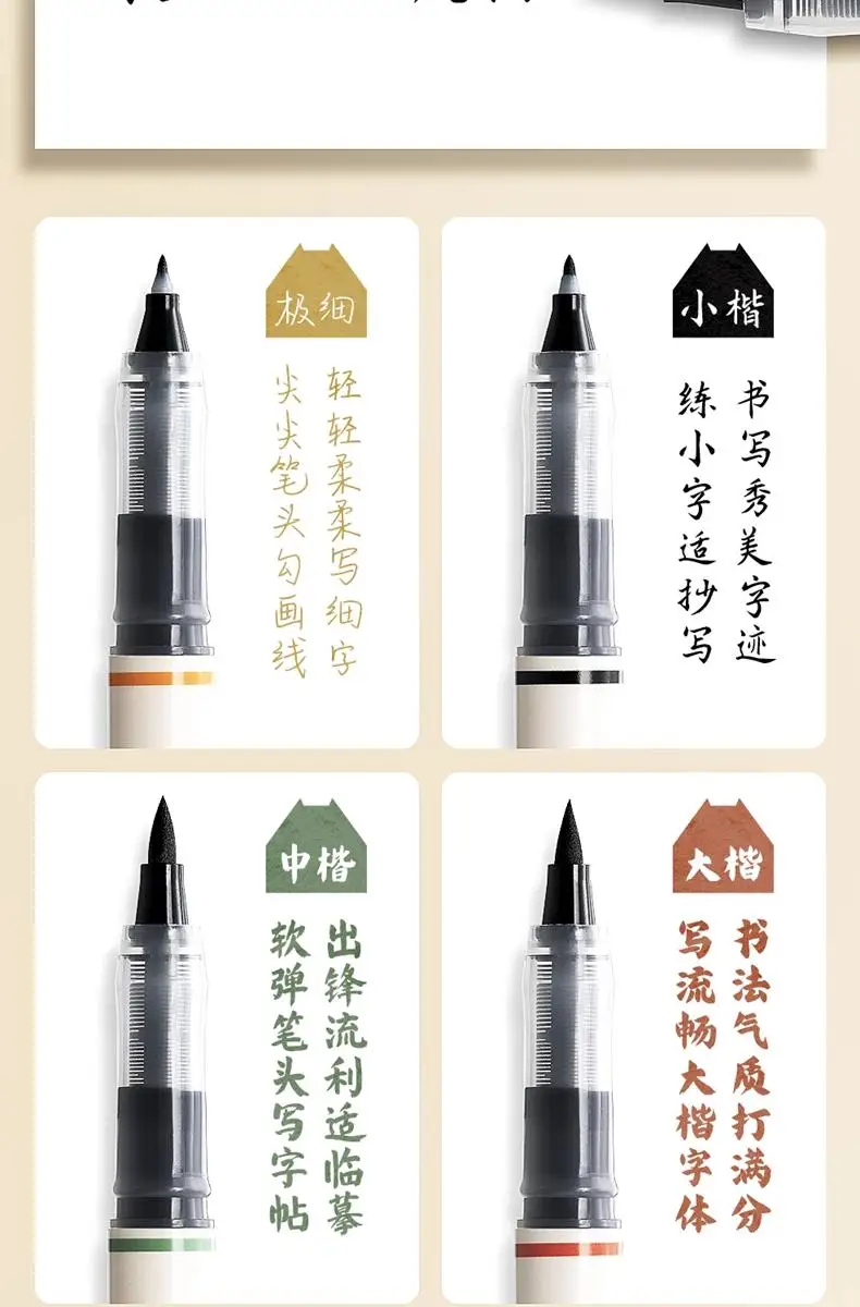 1/2/3PC Gerade flüssige Tinte Kalligraphie Pinsel Stift Für Manga, Zeichnung, Professionelle, Künstler Hand Schriftzug Stift Skizzieren Schreiben – Detail 5