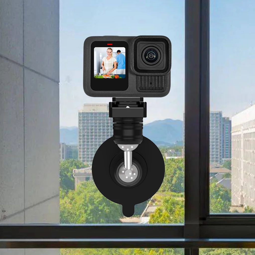 معجون لاصق قوي سريع الإصدار قاعدة مغناطيسية ترايبود BallHead Mount لكاميرا GoPro13 DJI Action 2/3/4/5Pro Insta360 Go3 X4